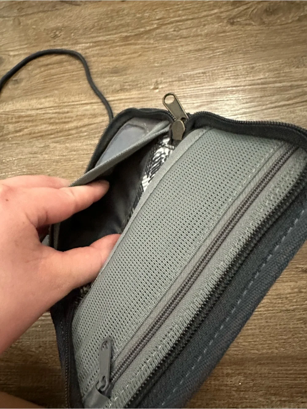 Compact Crossbody Bag in Black and White